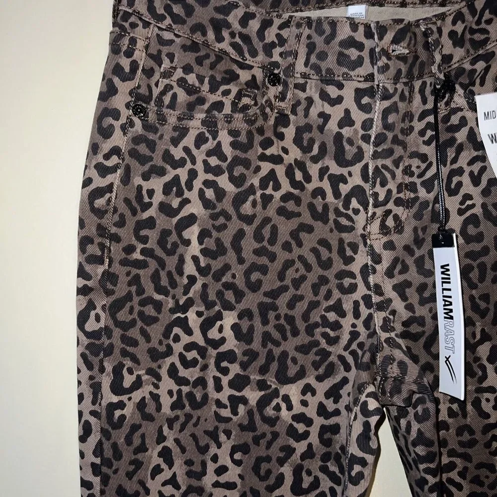 NEW WILLIAM RAST Women's Size 26 Perfect Skinny Iconic‎ Wild Cheetah Print Jeans
